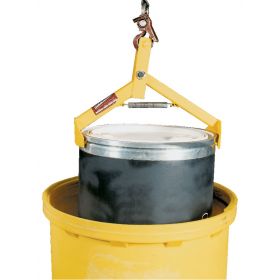 Crane hoist drum lifter features steel construction.